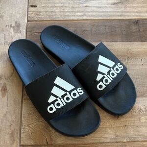 Adidas Black and White Logo Slides